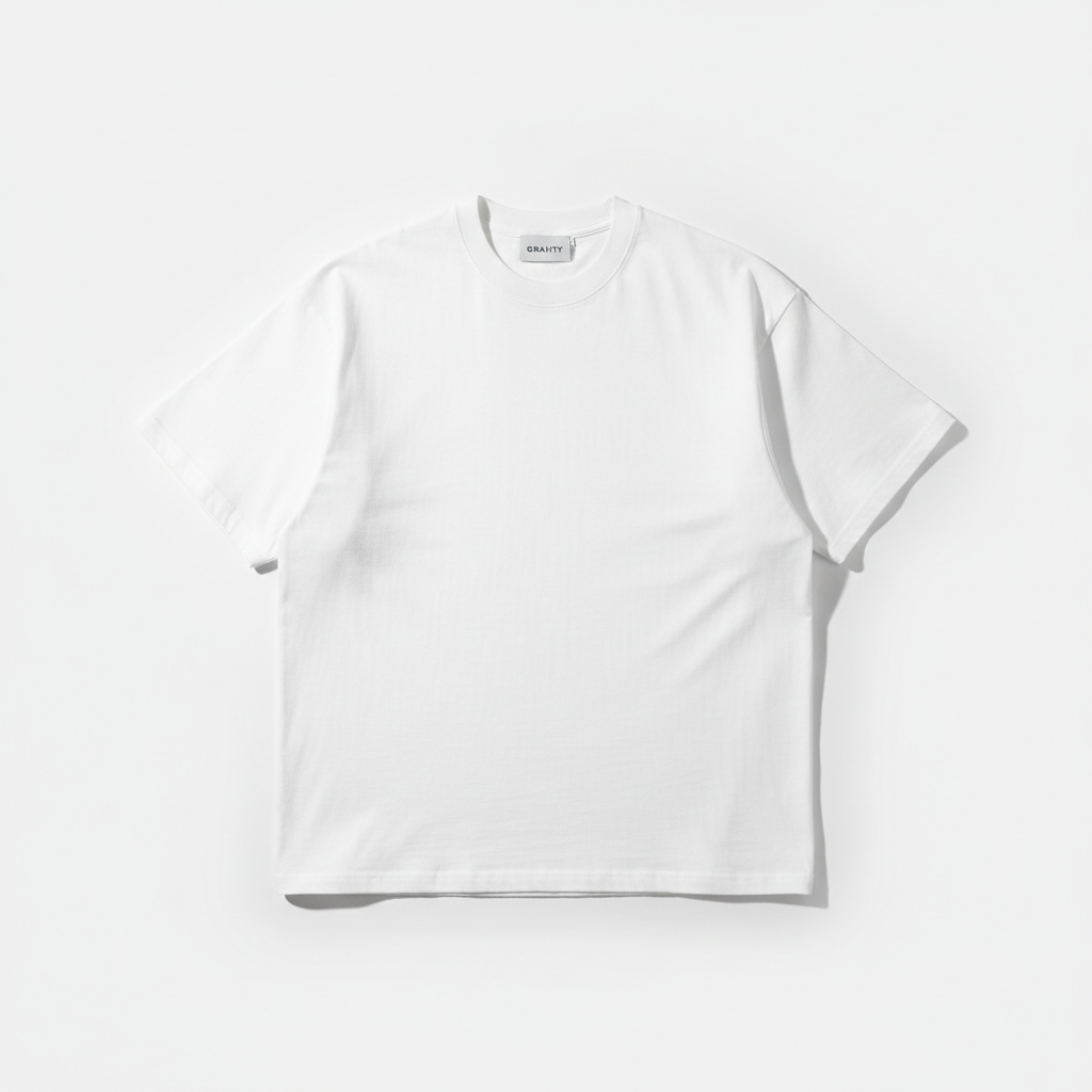 White cotton t-shirt boxy oversized fit